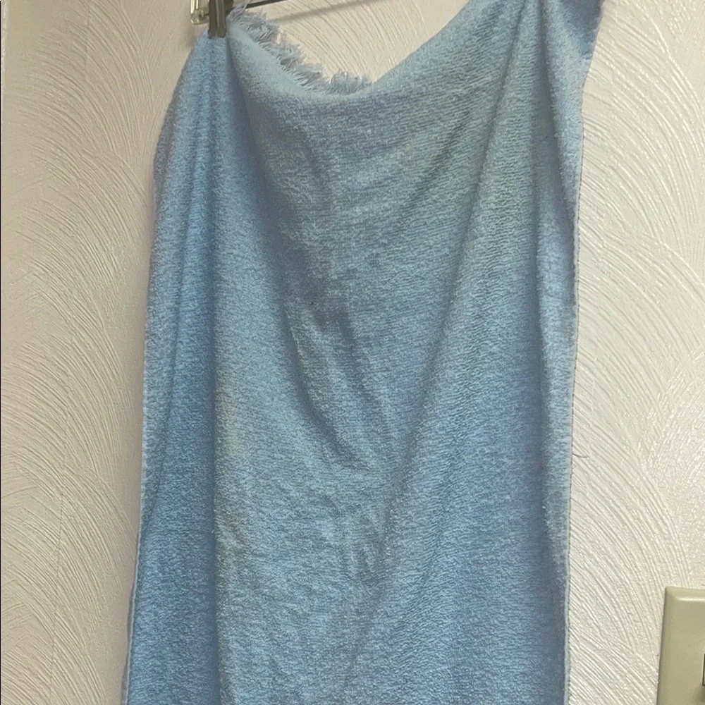 Light Blue Fringed Towel
